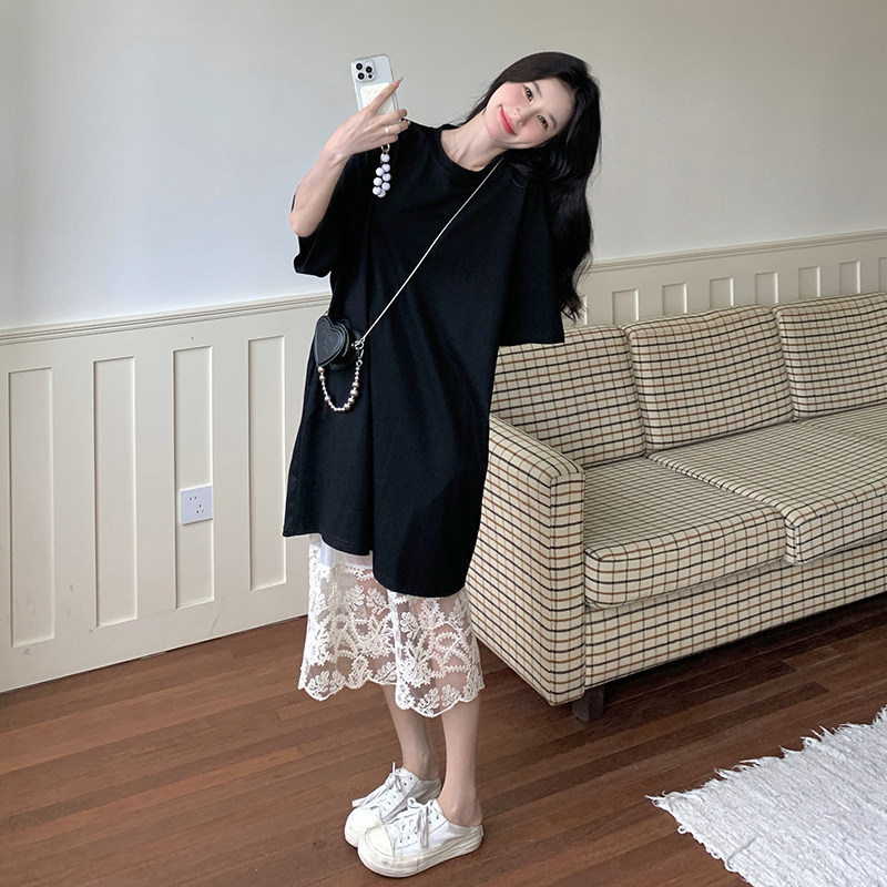 现货-主推-宽松连衣裙+蕾丝裙两件套2527-P135K188,女装连衣裙,2C252
