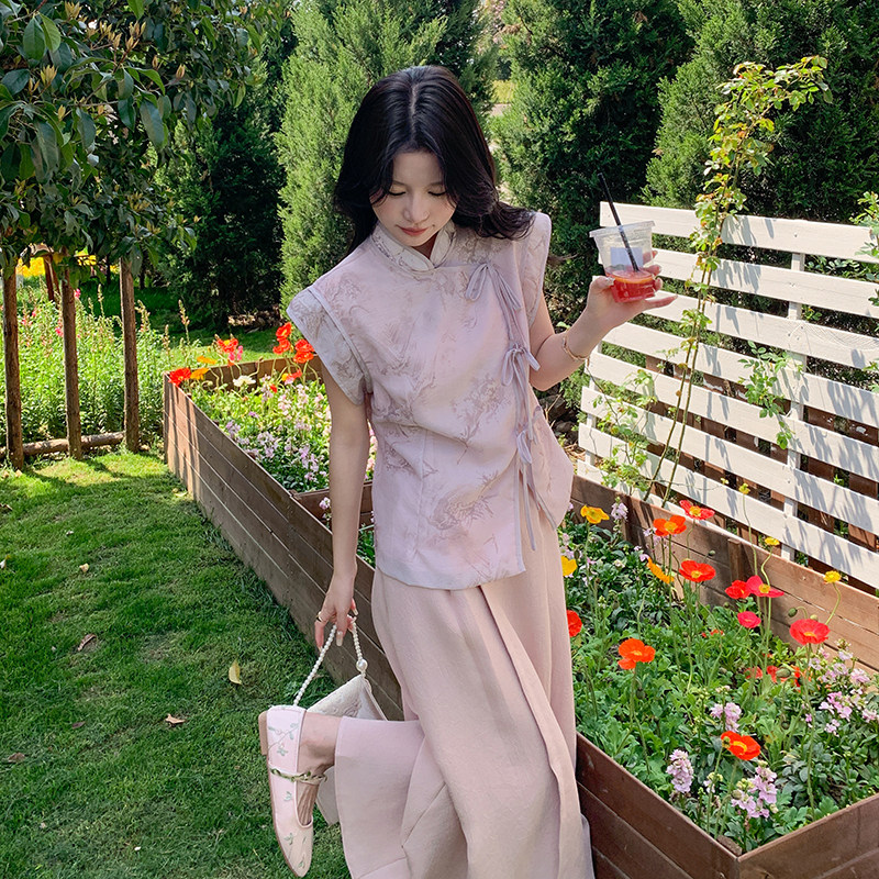 【夏季现货】时尚气质新中式风裙套装088-6621p135k188,女装套装/套裙,2C088