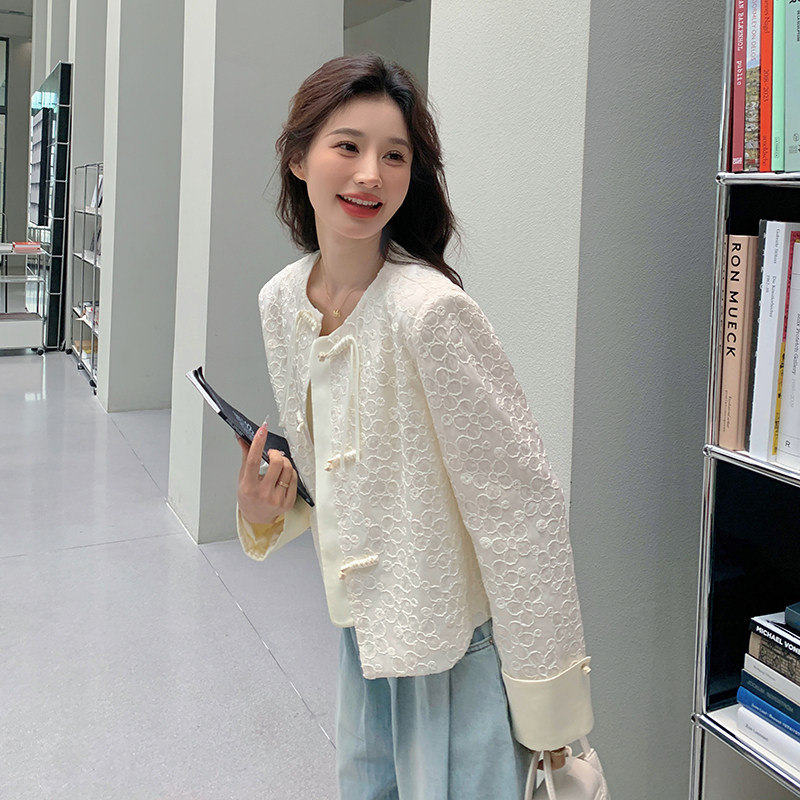 小香风盘扣亮片外套女欧洲站2025春秋季新款风气质显瘦夹克上衣,女装短外套,2C166