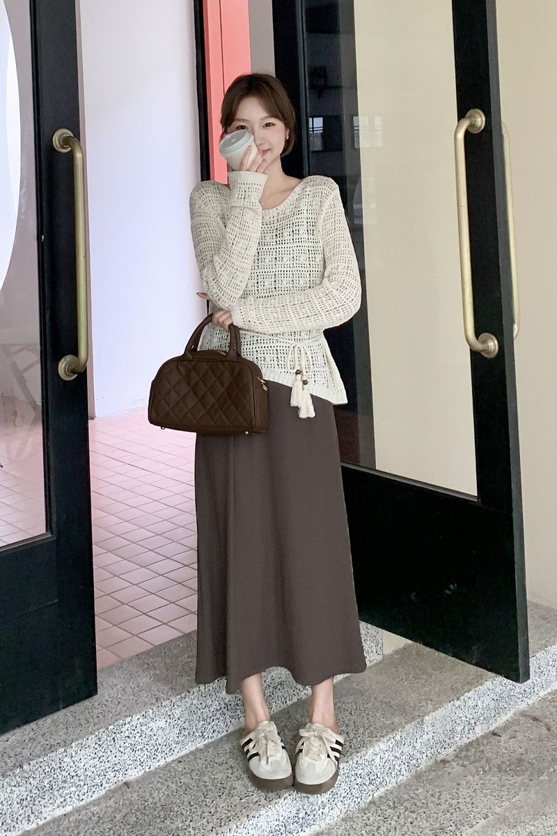 法式温柔系减龄镂空罩衫吊带连衣裙洋气套装女2026早秋新款裙子,女装套装/套裙,2C159