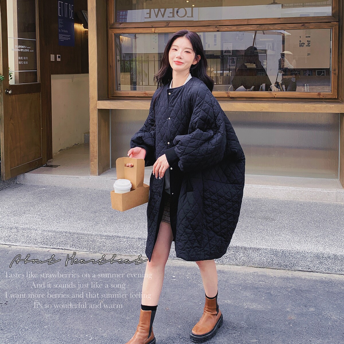 【大货已出】又轻又暖 蝙蝠袖复古绗线菱格棉服6687-P165 控248图片