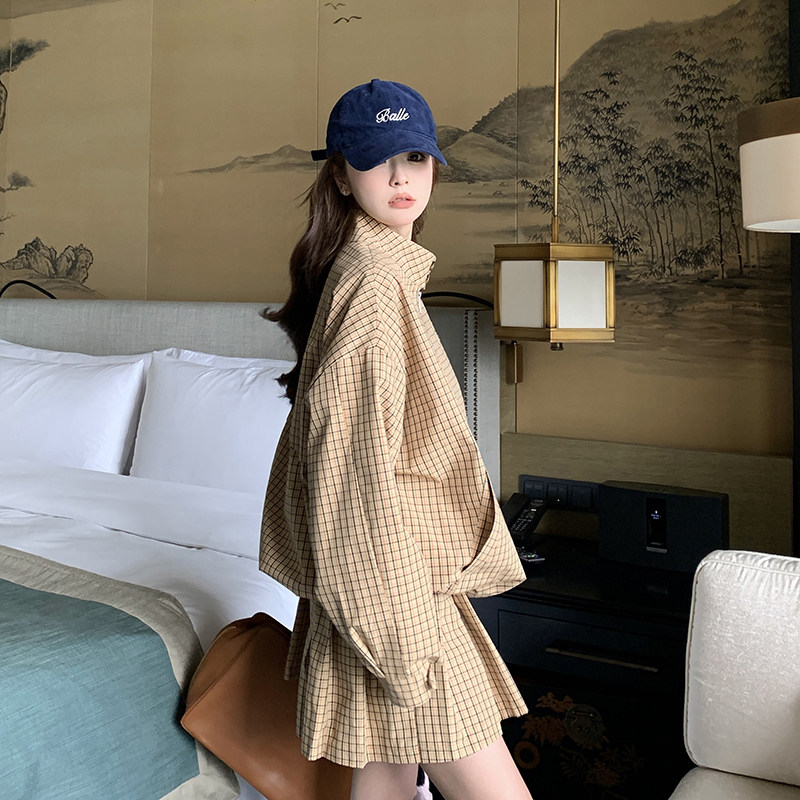 :春装新款韩版潮流夹克上衣百褶裙两件套2C135-N6822P175K238,女装套装/套裙,2C135