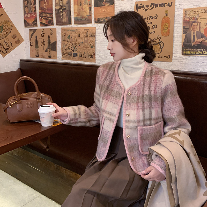 主推小香风羽绒服2026冬小个子外套女C057-A20-P215-K319图片