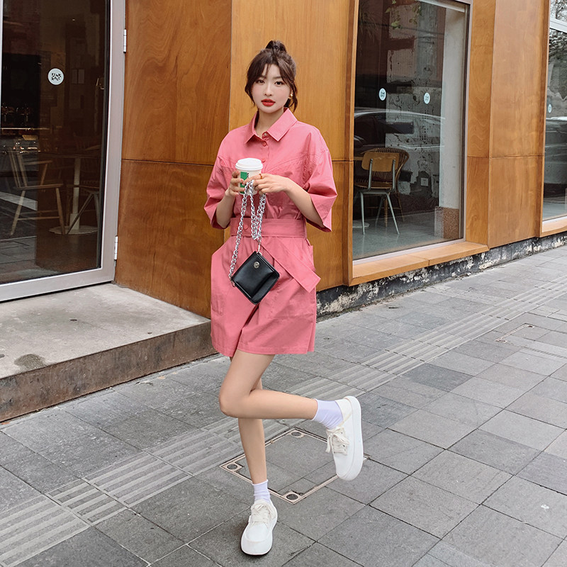 现货!【2C037719P100K158】夏季短款工装休闲连体裤女,女装休闲裤,2C037