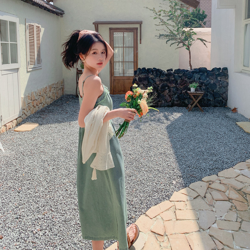 【现货】2025夏装新款女装牛仔连衣裙两件套266-P140-K190,女装连衣裙,2C266