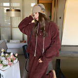 学院风安可拉红卫衣半身裙套装女春秋巨好看两件套流行爆款高级感，女装套装/套裙，2D035