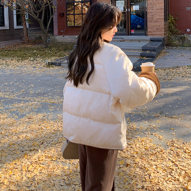 设计感小众新中式国风羽绒服女冬2024新款超好看短款白鸭绒厚外套,女装羽绒服,2C057
