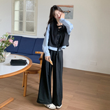现货买家秀假两件拼接上衣＋阔腿裤套装2c117-1757P185K268，女装套装/套裙，2C117
