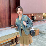 现货休闲百搭时尚短款牛仔外套2025春季女装新款牛仔短外套，女装短外套，2C233