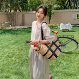 新品数据好亚麻上衣+条纹阔腿裤两件套370-P155-K218，女装套装/套裙，2C075