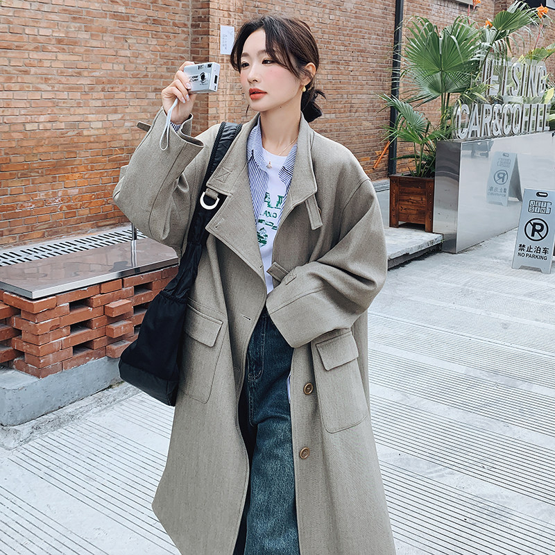 现货风衣女中长款韩版宽松气质2C206-L08-P175-K238,女装风衣,2C206