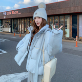 现货25新冬90绒羽绒服针织帽可以脱卸2D044-2513-P350-K525，女装羽绒服，2D044