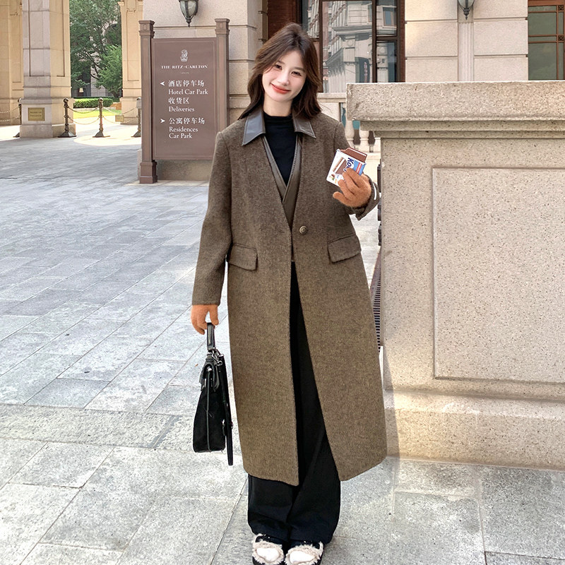 现货加棉加厚厚款毛呢大衣2c280-p195-k278,女装风衣,2C280