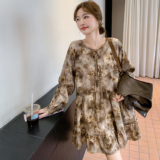 美拉德穿搭碎花连衣裙叠穿马甲女春秋超火好看高级感小众裙子套装，女装套装/套裙，2C068