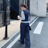 【现货.新款】2026春牛仔拼接衬衣假两件套2C215-P205-K328，女装套装/套裙，2C215