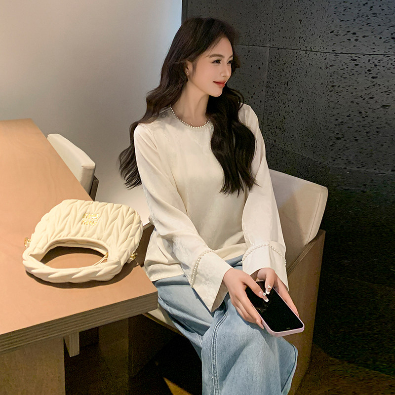 【bao款现货】2025春装新款新中式上衣雪纺衫266-P105-K155,女装蕾丝衫/雪纺衫,2C266