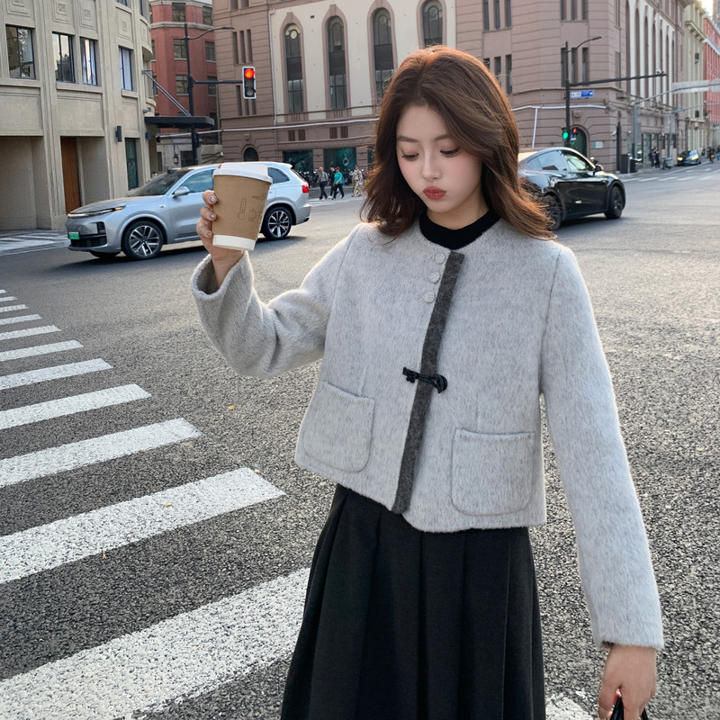 【新款】短款双面羊绒大衣2C115-2368-P215-K328,女装羊绒大衣,2C115