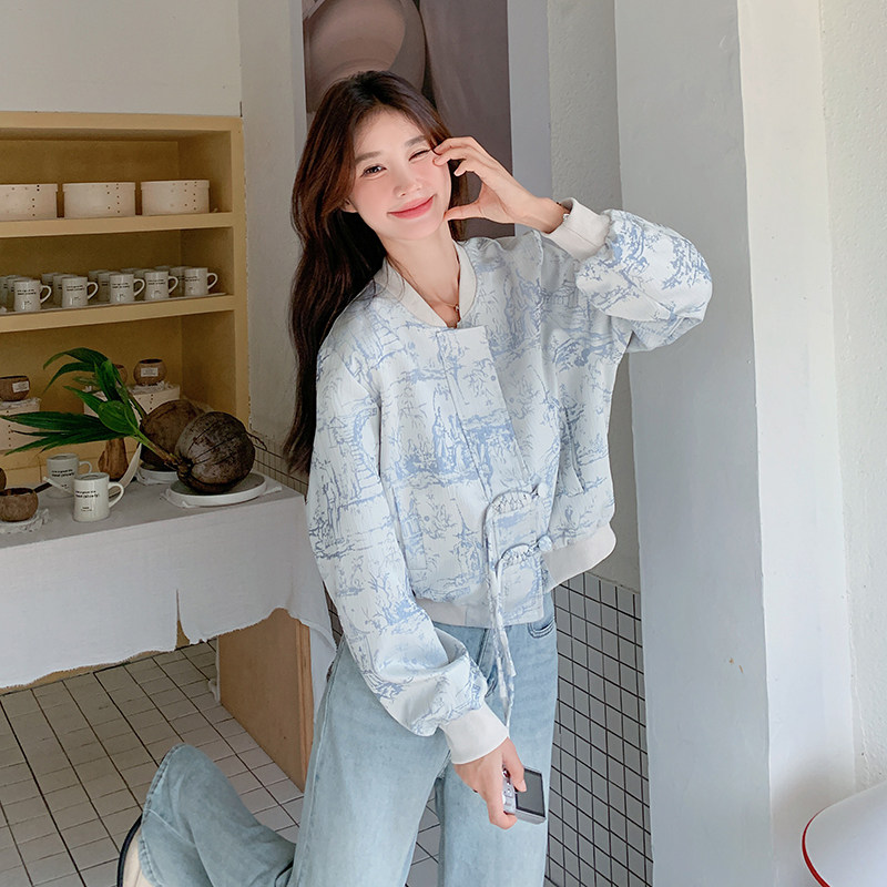 现货有买家秀 新品新中式盘扣棒球服外套2C117-1721P125K188图片