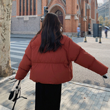 2025冬季新款红色羽绒服女韩系高级感90白鸭绒百搭短款加厚面包服，女装羽绒服，2C170