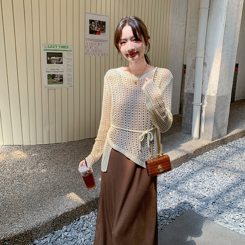 【现货】新款套装裙针织上衣吊带裙两件套6007-米咖色P120K188,女装套装/套裙,2C166