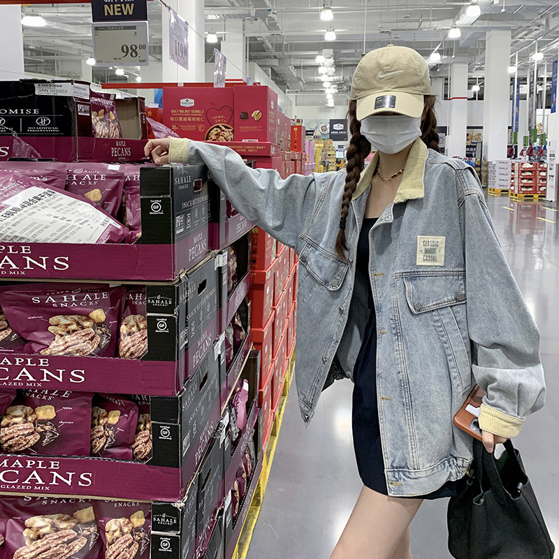 秋季式复古设计感小众2025新款拼接牛仔衣2C112-CF019-P125-K178,女装短外套,2C112