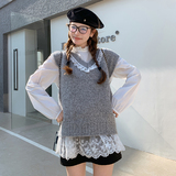 开春穿搭一整套女小个子2025超火独特超好看甜美减龄针织马甲套装，女装套装/套裙，2C166