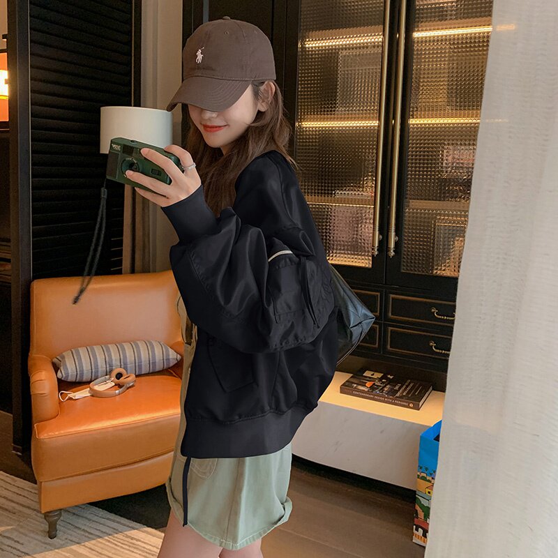 现货2025年春款韩版棒球服外套女2C066-BQ001-P110-K158,女装短外套,2C066