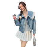 春秋季短款外套娃娃领花边RF2C290-6825#-P150-K228，女装短外套，2C290