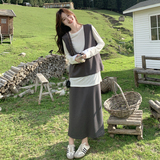 设计感休闲三件套女2025秋季新款气质马甲背心上衣半身裙时尚套装，女装套装/套裙，2C159