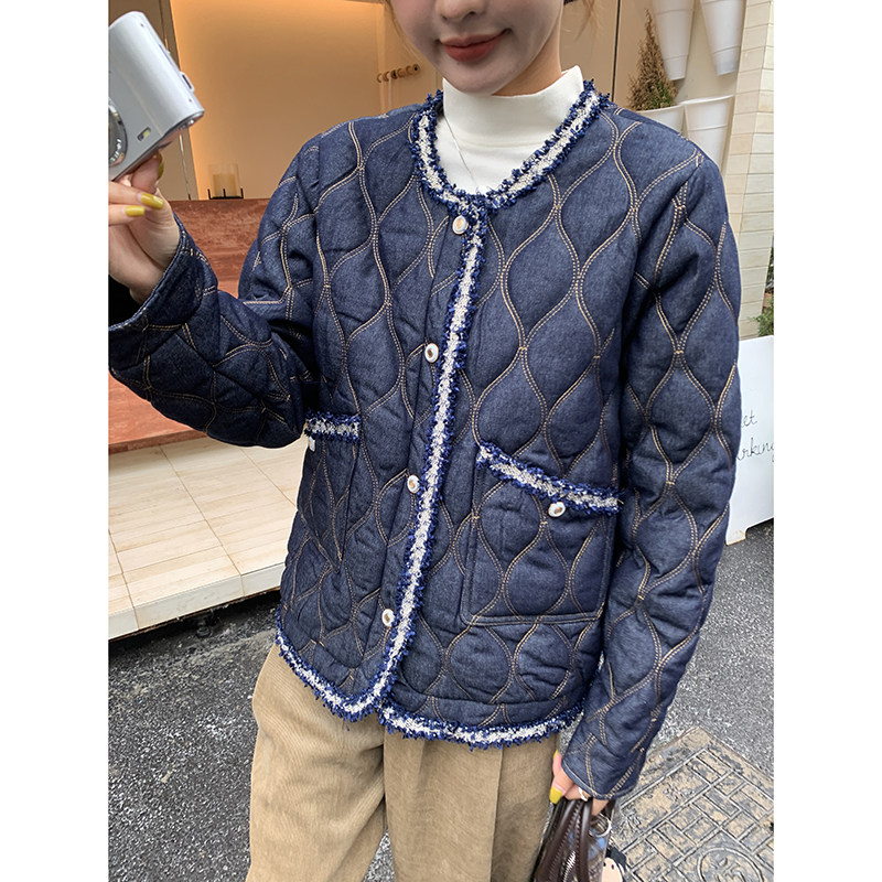 小香风时尚牛仔固色棉服P165(大货已出）,女装棉衣/棉服,2C291