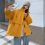 现货-冬可拆卸帽设计三防面料冲锋衣羽绒服2B154-WT730-P295-K470，女装羽绒服，2B154