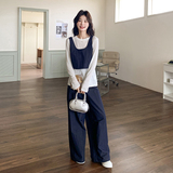 ：春装新款韩系减龄时尚休闲三件套装阔腿裤6881P175K248，女装套装/套裙，2C135