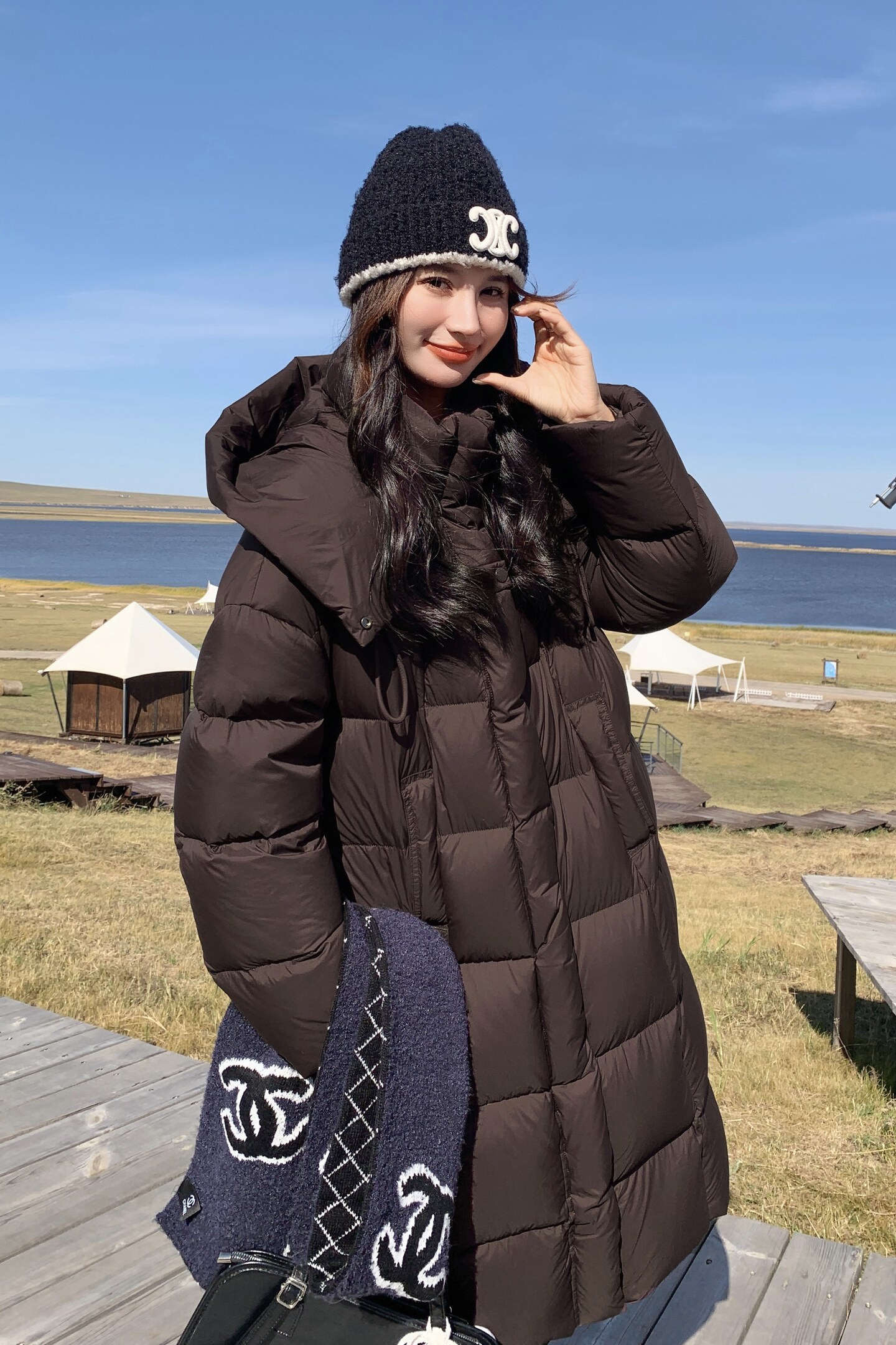 重磅高充绒90白鸭绒外套女2025冬季新款加厚温暖设计感长款羽绒服,女装羽绒服,2C011
