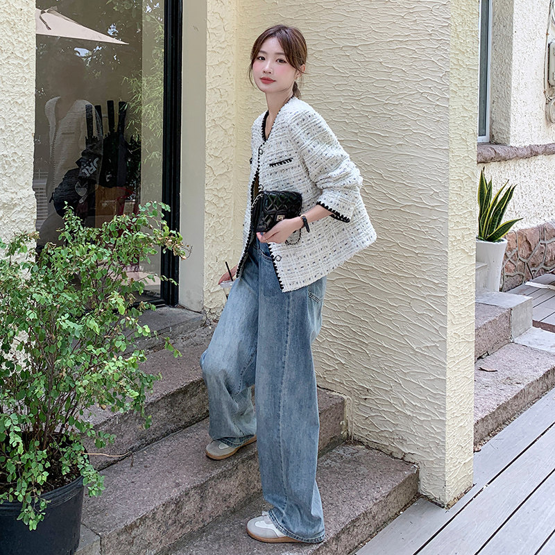 超好看韩系米白色小香风外套女春秋2025年新款名媛高级感气质上衣,女装短外套,2C170