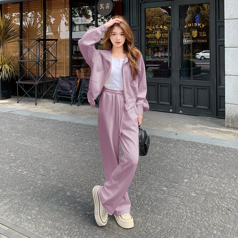 现货时尚休闲运动风套装女2025秋季新款2D036一6666一p165一K238,女装套装/套裙,2D036