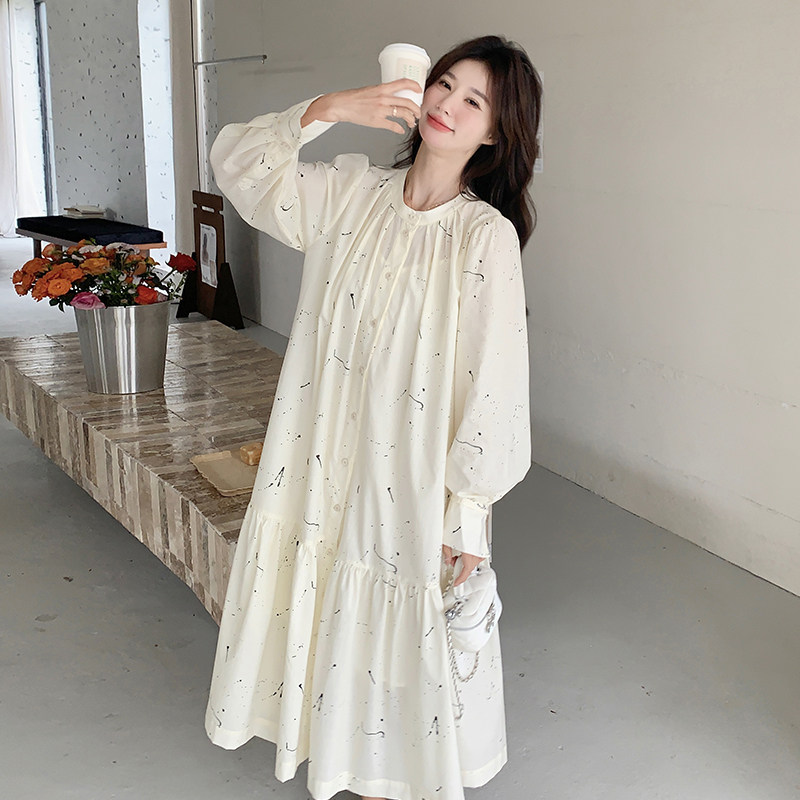 现货新品高级感轻奢水墨印花连衣裙2C259-6607-P165-K248,女装连衣裙,2C259