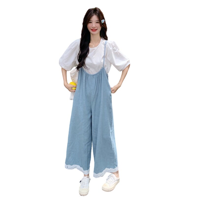 【新款有现货】复古学院风背带裤两件套2C327-8812-P160控238,女装套装/套裙,2C327