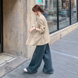 通勤卡其色短款西服上衣女春秋2025超火好看高级小众职业西装外套，女装短外套，2C280