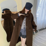 【现货】牛角扣双面羊绒大衣D250P265K388，女装毛呢外套，2D008