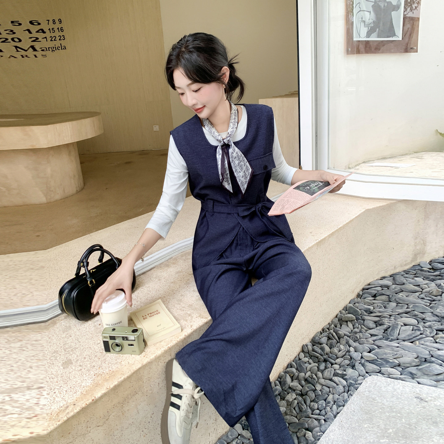 2026春秋季新款三件套配丝巾RF2C29-6866-P195-K295,女装套装/套裙,2C290