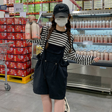现货2025夏季新款条纹短裤两件套2C053款号501/P125/K188，女装连衣裙，2C053