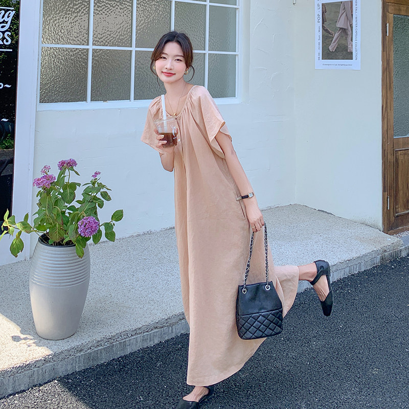 夏季韩版泡泡袖皱褶设计连衣裙5091P135K208,女装连衣裙,2C166