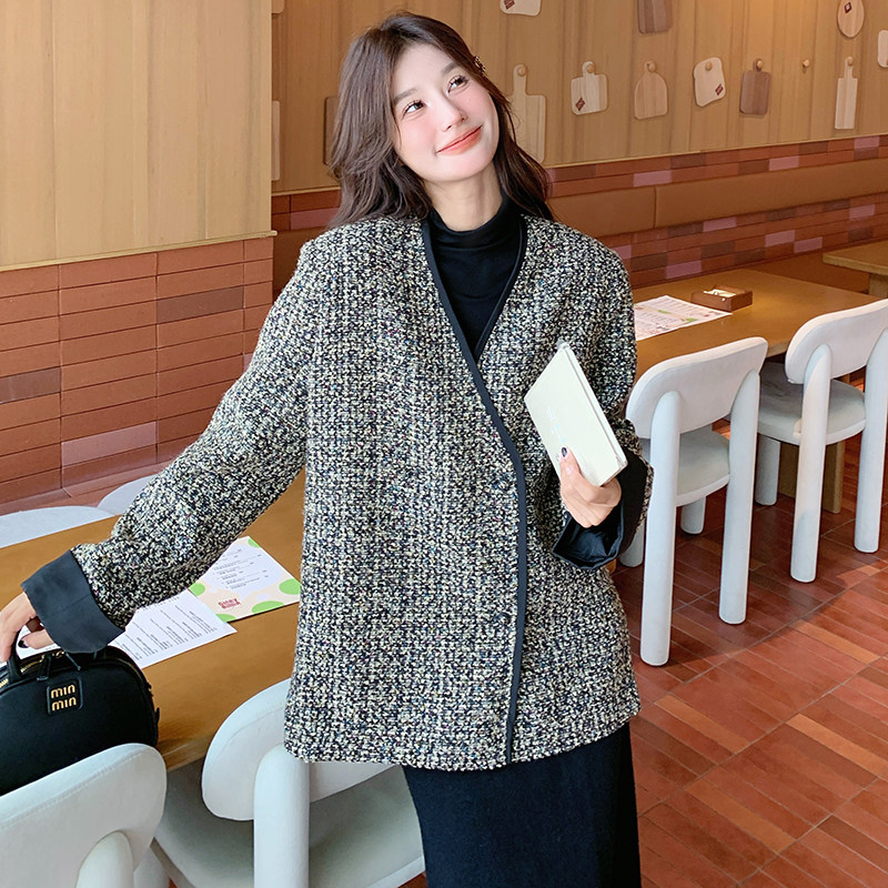 秋季新款羊毛花呢小香风西服外套2C119-6097-P155-K218,女装西装,2C119