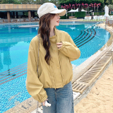 【现货】2026秋装休闲宽松奶油黄皮衣2C056-6879-P140控198，女装皮衣，2C056