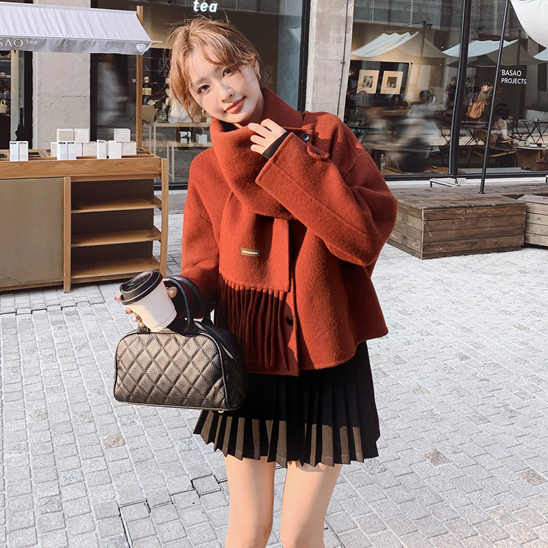 现货主推！！！ 冬季新款短款双面呢羊毛外套2B237-2623-P215K295图片