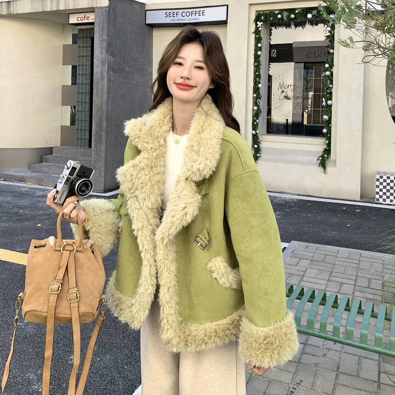 【有货】买家秀+皮毛一体外套2C115-2380-P215-K318,女装棉衣/棉服,2C115