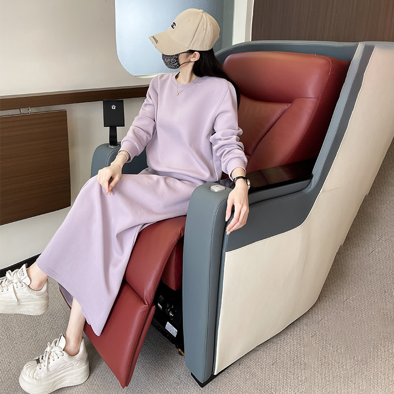 女秋季新款洋气圆领上衣半身裙两件套,女装套装/套裙,2C310