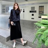 现货新款春季休闲时尚牛仔马甲套装配丝巾2C098-9025P160K238，女装套装/套裙，2C098