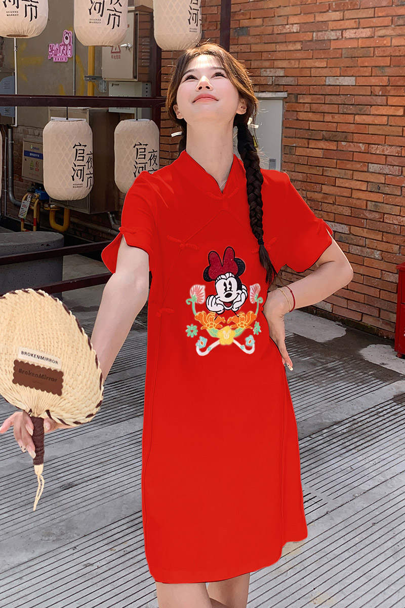 【现货】S新中式改良旗袍连衣裙P115-K165,女装连衣裙,2C081