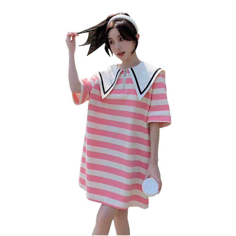 现货主推数据好夏季海军领条纹连衣裙2C032827P95K148,女装连衣裙,2C032